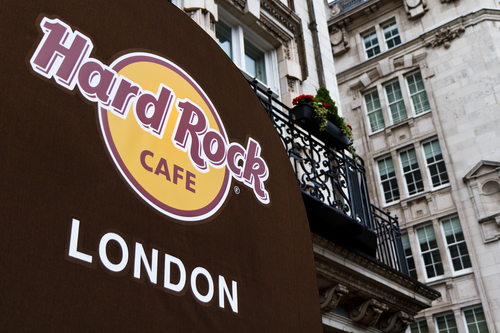 Hard rock cafes around the world are offering its custom promo items to its customers