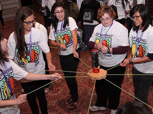 Entripy's custom t-shirts for Best Buddies, non-profit organization with volunteers doing a learning exercise.