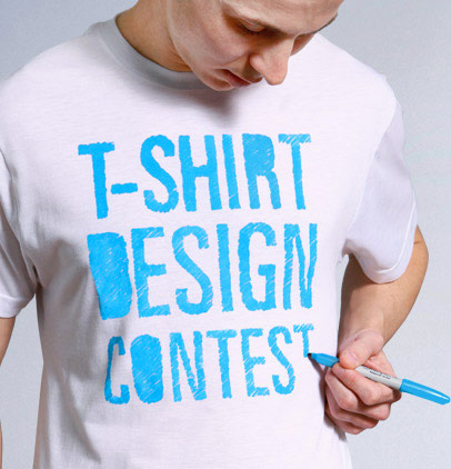 White custom t-shirt used as a contest at charity events and a way to raise money.